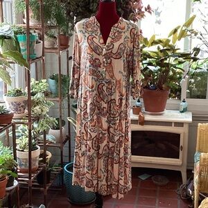 Paisley Print Midi Dress